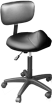 Saddle Seat Stool with Backrest